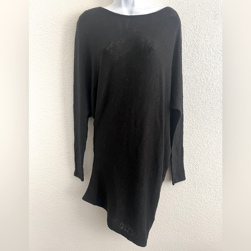 Three Dots Semi-Sheer Asymmetrical Dress